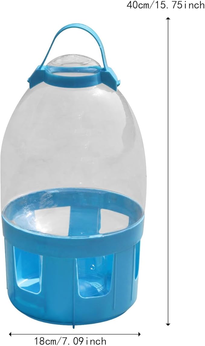 Bird Water Feeder Water Dispenser Convenient Hanging Feeding Tool Dove Drinker for Farm Cockatiels Pigeons Chick Pet Supplies, 6L