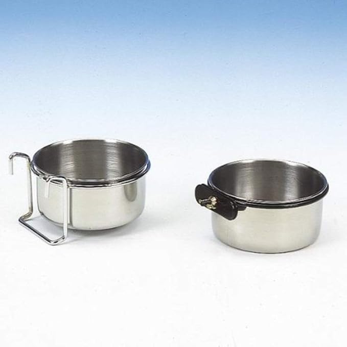 Nobby Stainless Steel Bird Bowl with Screw-Holder, 0.15 Litre