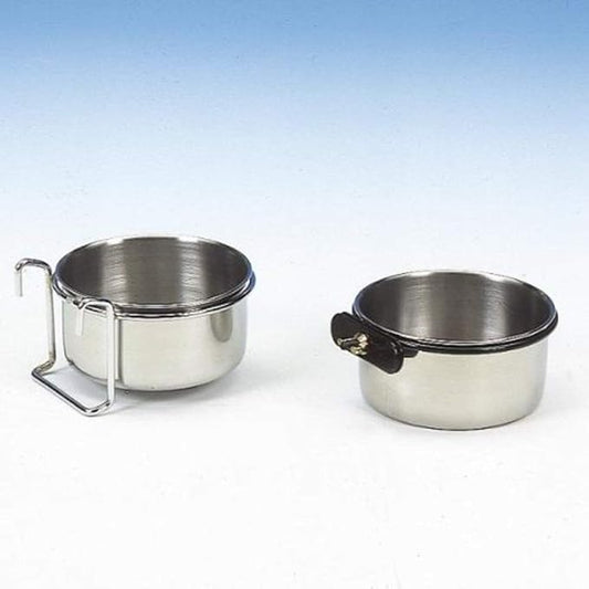 Nobby Stainless Steel Bird Bowl with Screw-Holder, 0.15 Litre