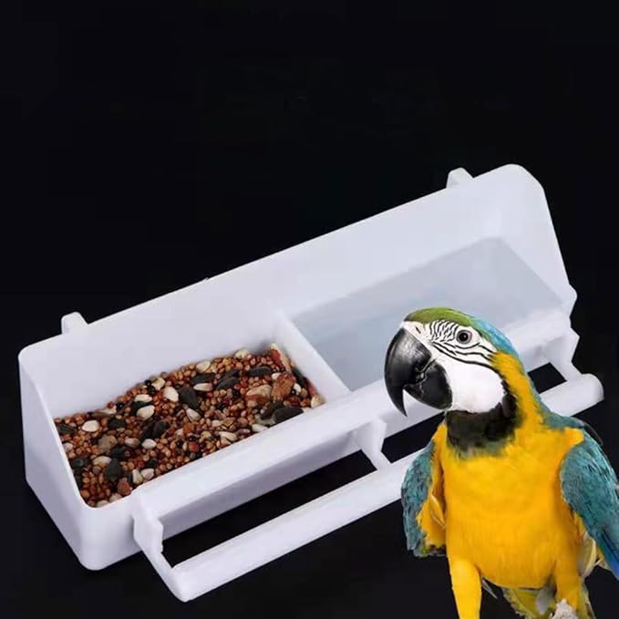 Balacoo 3 Pack Bird Water Dispenser for Cage: Plastic Bird Food Bowl, Hanging Parakeet Feeder for Parrots, Budgie, Cockatiel, Poultry, Pigeon, Quail
