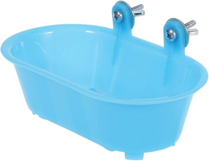 TEHAUX Pet Bath Tub Bird Bathtub Bath Toy Cage Indoor Playset Toys Tiger Skin Peony