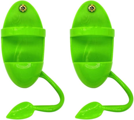 POPETPOP Cuttlebone Holder for Bird Cage: 2Pcs Bird Feeding Cup Plastic Cuddle Bone Feeding Racks Food Holder for Parakeet Cockatiel Conure Love