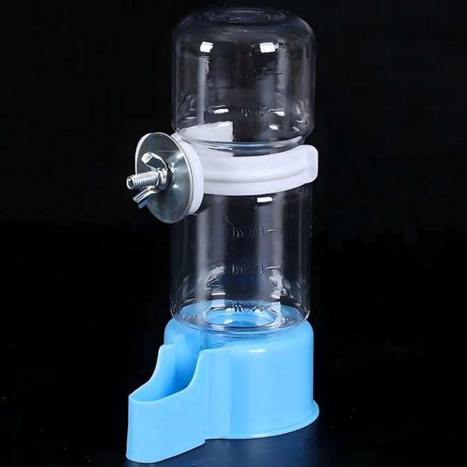 No Mess Bird Water Feeder Dispenser Automatic Hanging Bird Feeder for Cage, Parakeet Cage Accessories, Parrot Cockatiel Seed Food Container Drinker for Squirrel Finch Lovebirds Budgies Canary (Set)
