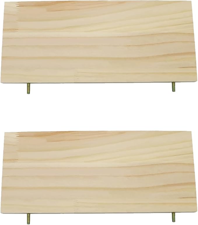 Litewoo Parrot Bird Wood Perch Platform Large Stand Shelf for Birds Budgie Parakeet Cockatiel Conure Cockatoo Macaw African Grey (2PC)