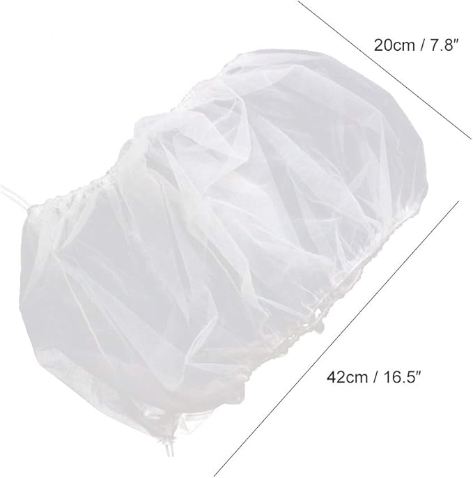 JUTTA Bird Cage Seed Catcher Parrot Cage Mesh Skirt Universal Birdcage Cover Birdseed Nylon Net Guard extra large (Not Include Birdcage) (White)