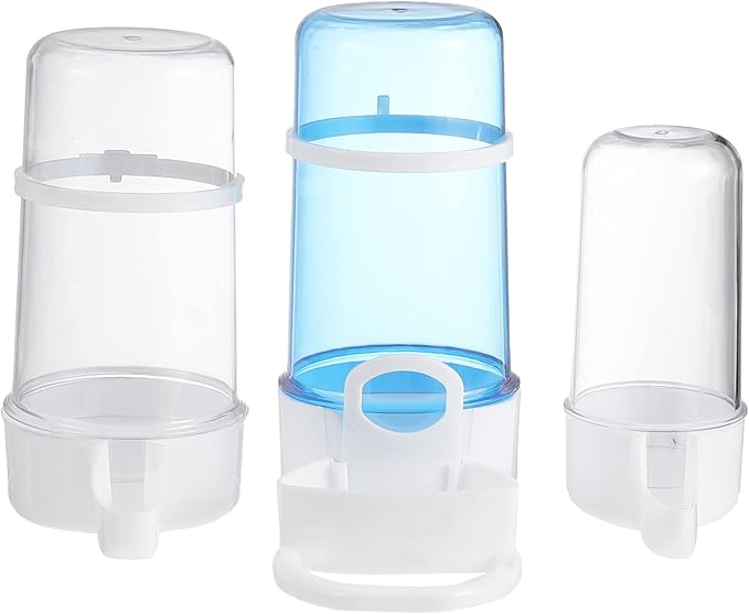Hamster Water Bottle Bird Feeder- 3Pcs Bird Water Dispenser for Cage, Automatic Feeder, Food for Cage Pet Parrot Budgie Loves Cockatiel Automatic Rabbit