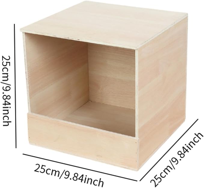 Parakeet Nesting Box Wooden Parrot Nest Birds Box Wood Breeding Box Wooden Pigeon Nesting Box for Lovebirds Cockatiels Budgie, Small