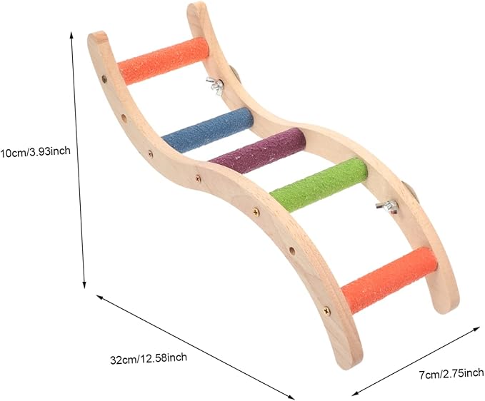 Bird Climbing Ladder Toy Parrot Plaything Hamster Training Ladder Random Color