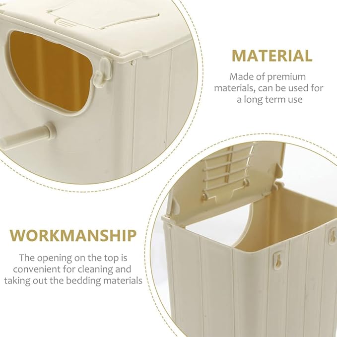 Alipis Bird Breeding Box 4Pcs Hanging Nesting Boxes for Small Birds Finch Parakeet Budgie Plastic Bird Hatching House Durable Weather Resistant Supplies