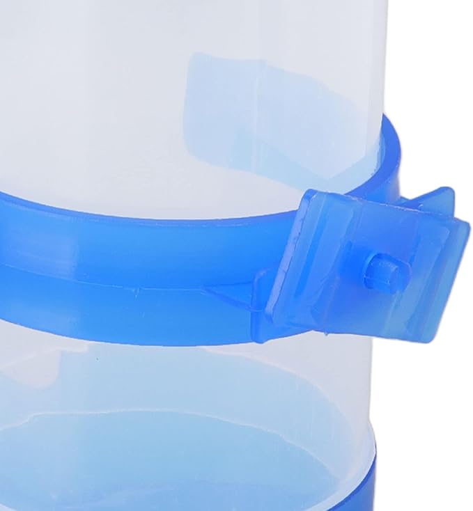 Pssopp Automatic Bird Feeder & Water Dispenser, Clear Bird Food Seed Dispenser, Hanging Cage Feeder, 800ml, Blue, Plastic, Adult, Modern, Medium Breeds, Outdoor, Multiple Pets