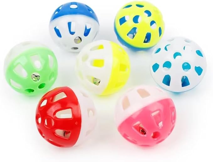 10 Pcs Hollow Rolling Bell Ball Pet Bird Toy Bird Ball Foot Talon Toy for Parakeet Cockatiel Parrot Bird Balls Toy Cage Fun Toys