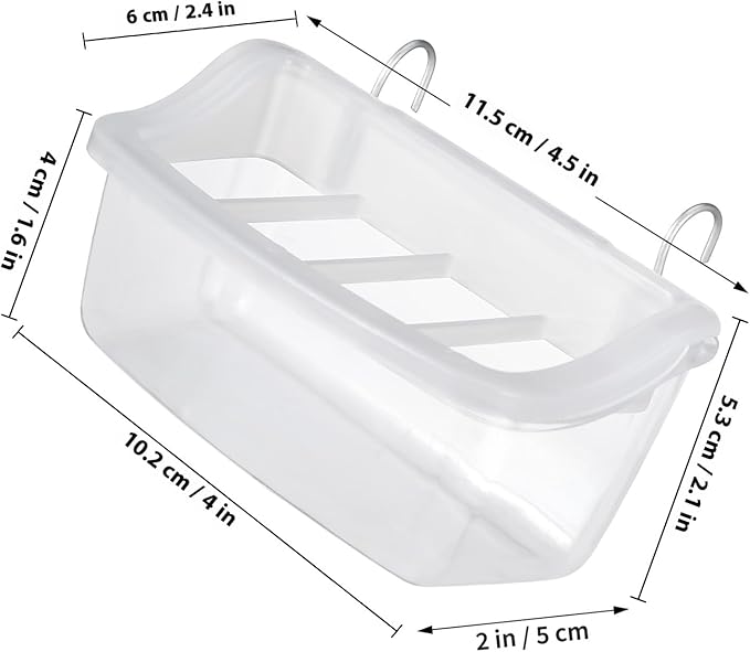 POPETPOP Bird Cage Feeder, Plastic, Multiple Pets