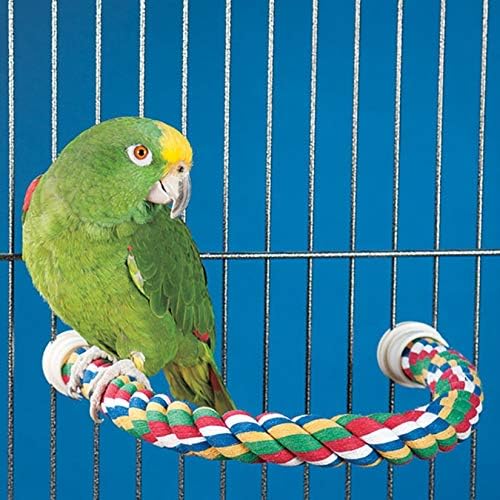 JW Pet Comfy Perch For Birds Flexible Multi-color Rope, Small - 21" Length