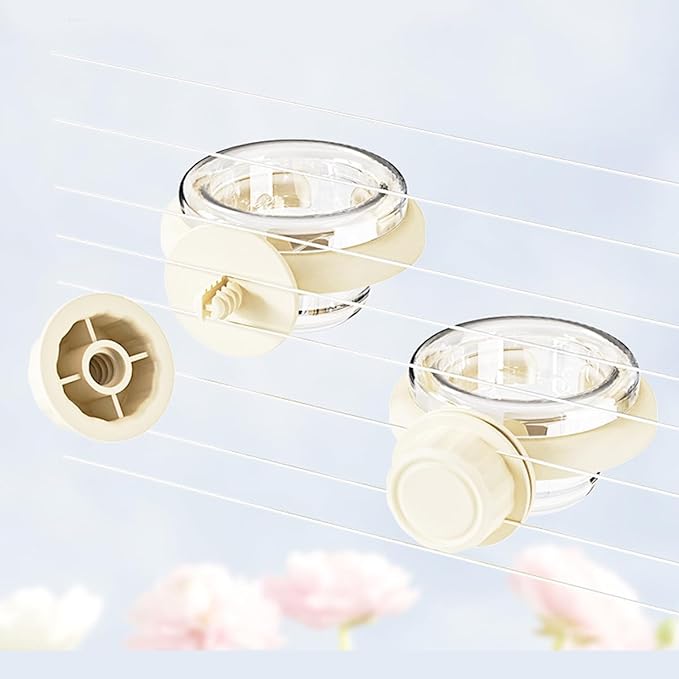 2 pcs Detachable Transparent Bowls with Green Stand for Canary Finch Parrot Seed Water Feeder