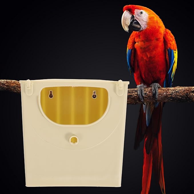 Ipetboom 4Pcs Plastic Birds Nesting House Parakeet Nesting Box Bird Finch Nest Breeding Box Cage Breeding for Cockatiel Parrot, 13X10X13cm/5.1X3.9X5.1in