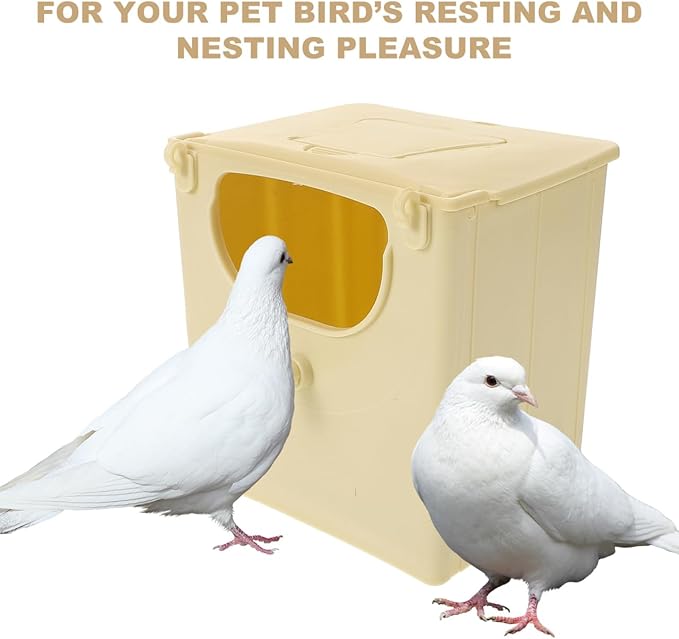 Happyyami 3pcs Plastic Birds Nesting House Bird Finch Nest Breeding Box Outdoor Mounted Parakeet Nest Box Plastic Hanging Bird Hut for Bird Cockatiel Parrot Budgie Random Color