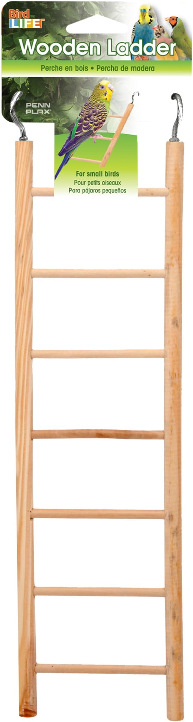 Penn-Plax 7-Step Wooden Bird Ladder | Provide Exercise and entertainmet for Your Bird | Looks Great | Durable and Safe