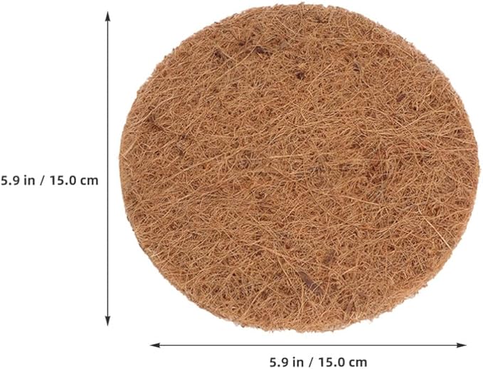 OUNONA Coconut Fiber Nesting Pads 10-Pack 5.90 Inch Round Bird Nest Mats Soft Natural Substrate for Pigeon Breeding and Pet Bird Nesting