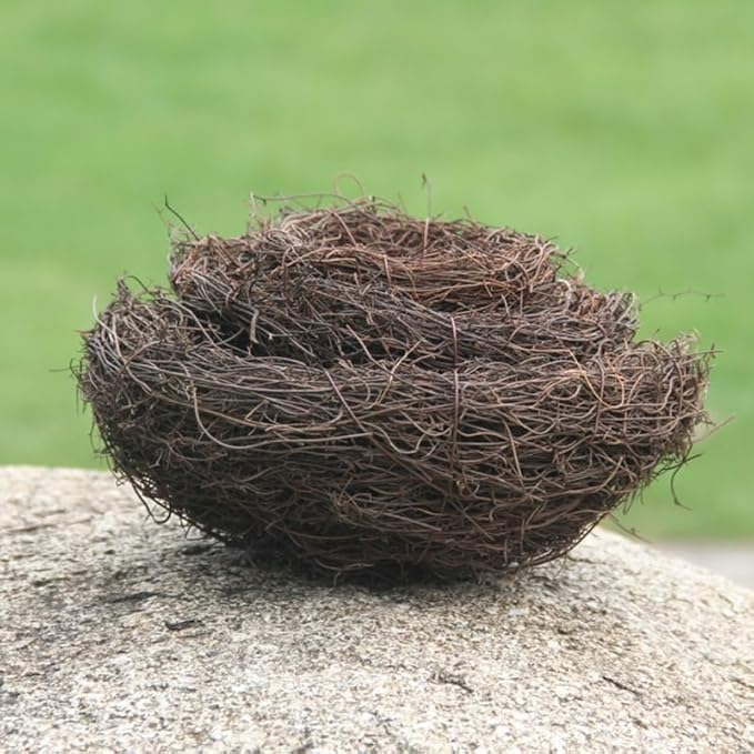 Bird Nest Rattan Nest Craft for Home and Garden Decoration 6Pcs Coffee Color Perfect for Easter and Rustic Decor