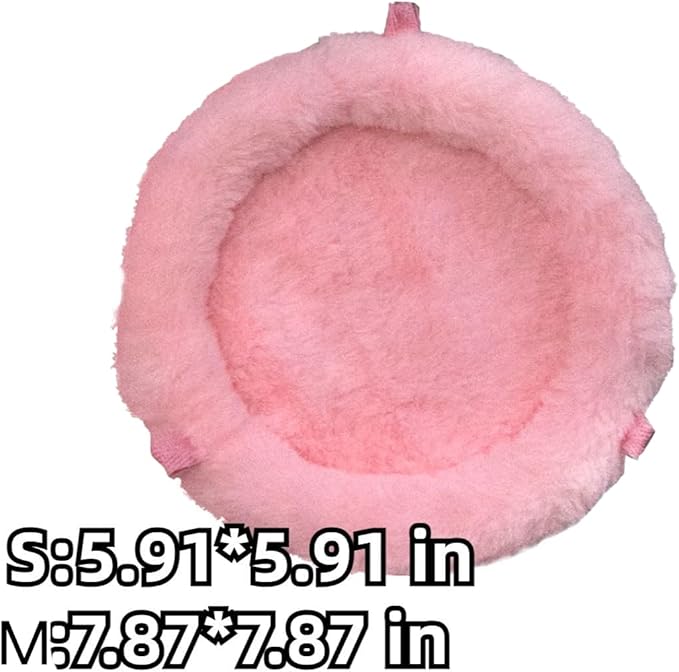 Bird Soft Nest Hanging Hammock Bed Toy for Parrot Parakeet Cockatiel Conure Lovebird Finch Canary Budgie Hamster Rat Gerbils Cage Perch (Grey,M)