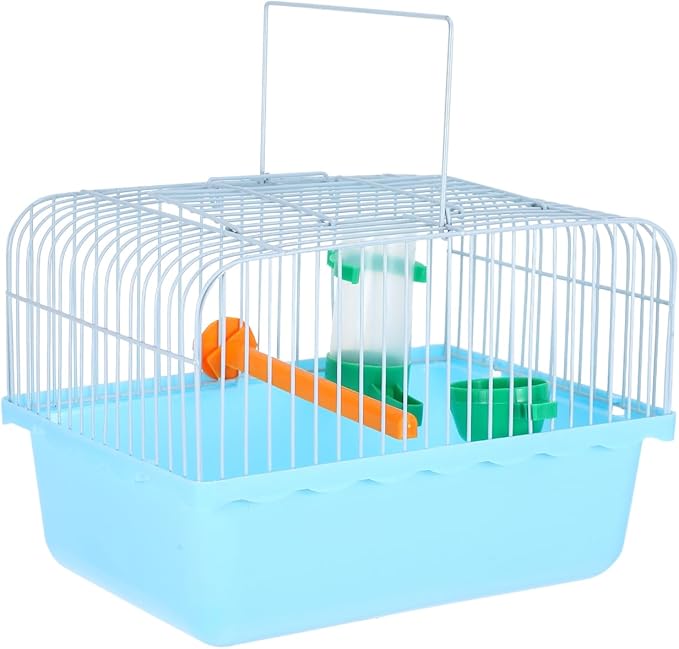 BESPORTBLE Portable Bird Travel Carrier Cage with Perch Food Box Waterer Transparent Bird Parrot Carrier Cage