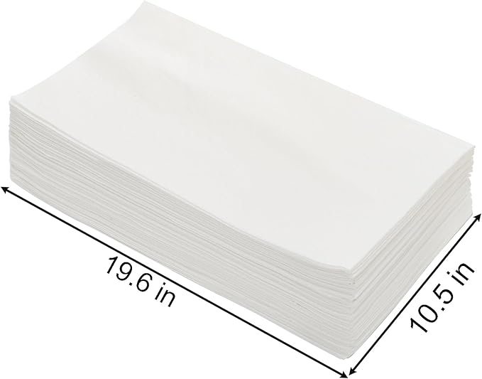 Okllen 200 Pcs Bird Cage Liners, 11x20 Inch Disposable Cage Paper Liners Pad Absorbent Non-Woven Tray Liners for Parrot Parakeet Finch Canary Pet Bird, White