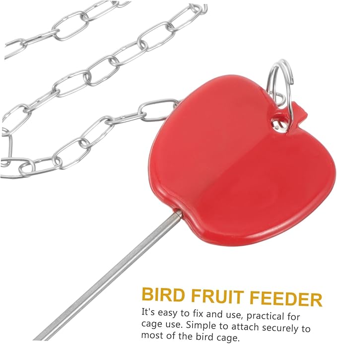 Stainless Steel Fruit Fork Toy Bird Feeder Accessory Parrot Skewer Bird Cage Supplies Easy to Use