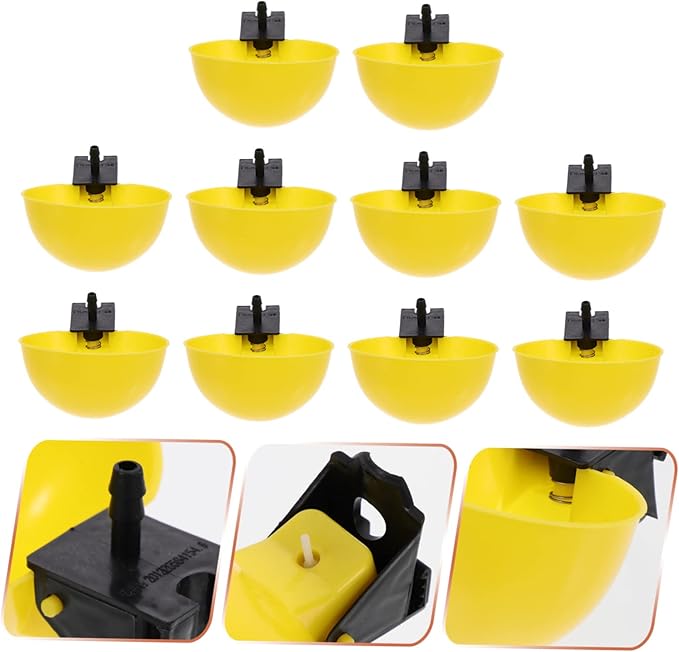 VICASKY 10Pcs Automatic Bird Water Feeder Leak Small Water Cups for Quail and Chickens Convenient Design for Easy Cleaning and Use