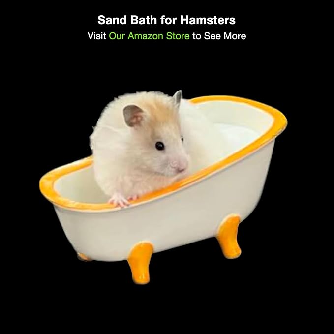 GuineaLoft™ Small Pet Bathtub – Generously-Sized Ceramic Bathtub for Birds' Water Baths or Hamsters' Sand Baths, Also Works as a Food Bowl – Visit the GuineaLoft Store for More