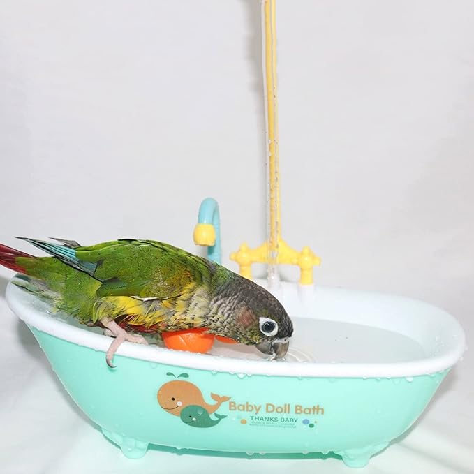 Bird Bathtub Shower Bathing Tub Parrot Perch Bath Basin Shower Bowl for Tiny Small to Birds Easy to