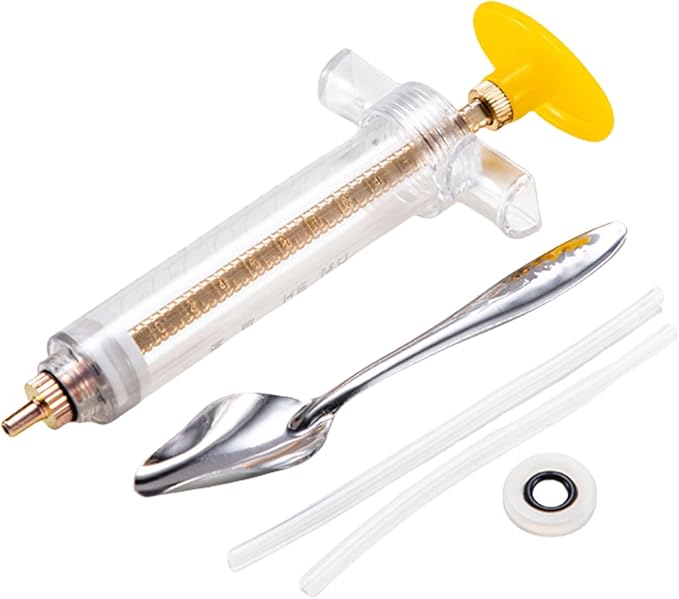 Bird Feeding Syringe Set,Parrot Syringe Feeder with Feeding Spoon and Tubes,Baby Bird Feeding Syringe Manual Tools for Pigeons Parrots Sparrows Small Animals Feed Liquid Milk Medicine (Clear 20ML)