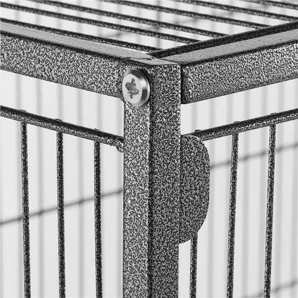 Aviary on Stand Large Bird Cage on Wheels Sturdy Metal Parrot Budgies 79 x 52 x 132 cm