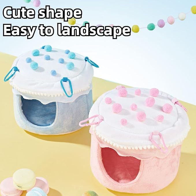 Bird Plush Nest Bed Hanging Soft Warm Hammock for Birds Parrot Parakeet Cockatiel Conure Budgie Finch Lovebirds Quaker Hamster Rat (Yellow)