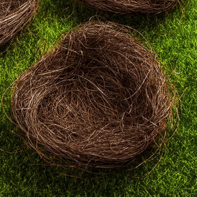 16-Pack Mini Bird Nest Decorations 2.75X2.75X1.96In Faux Bird Nests for Garden Easter Ornaments Photography Props Party Decor and Birdcage Accessories
