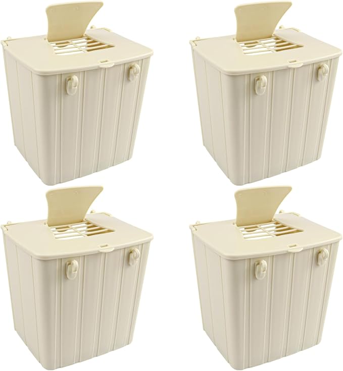 4PCS Plastic Bird Nest Box Bird Nest Breeding Boxes Outdoor Indoor Mounted Parrot Nest Boxes for Birds Finch, Squirrel, Parrot, Budgie