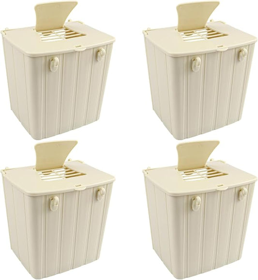 4PCS Plastic Bird Nest Box Bird Nest Breeding Boxes Outdoor Indoor Mounted Parrot Nest Boxes for Birds Finch, Squirrel, Parrot, Budgie