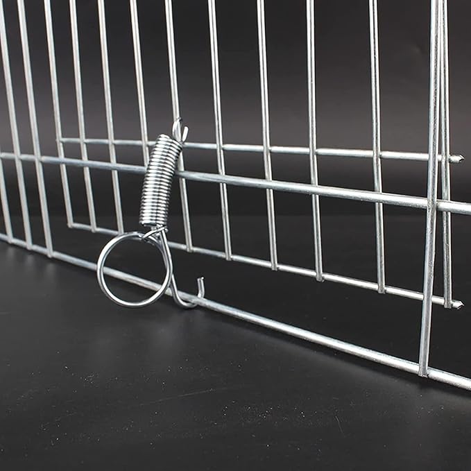 Spring Cage Latch Door Spring Hook Metal Finger for Fixing Rabbit, Dog, Cat, Parrot, Guinea Pig, Bunny, JSM Pet Cage Door(20Packs)