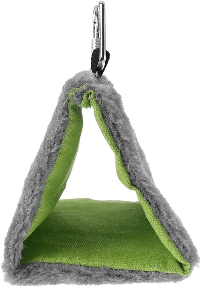 Thicken Heart Print Parrot Nest Plush Warm Hammock Tent Small Pet Winter Bed for Cockatiels Parakeets Winter