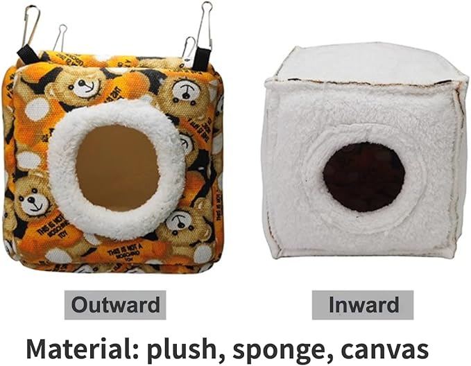 Winter Warm Bird Nest House Bed Hammock Toy for Pet Pet Parrot Parakeet Cockatiel Conure Lovebird (Small)
