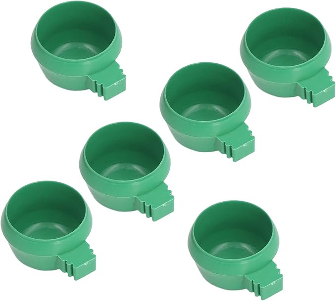 25Pcs Bird Parrot Feeding Cups, Mini Bird Parrots Food Water Plastic Bowl Small Feeding Holder for Small Animal Birds Parrots(S)
