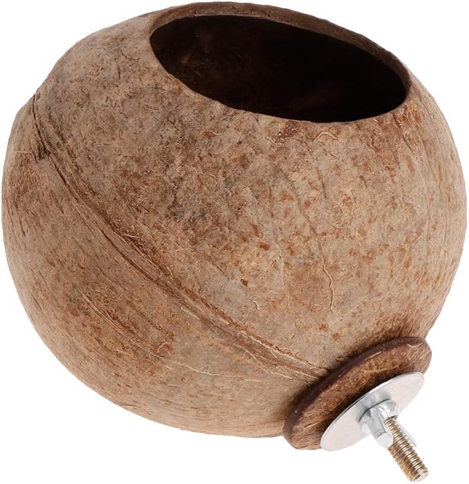 MOMU Parrot Nest Natural Coconut Shell House Cage Feeder Parakeet Birds Squirrel Hamster Toys Pet Breed Decoration Supplies Pendant