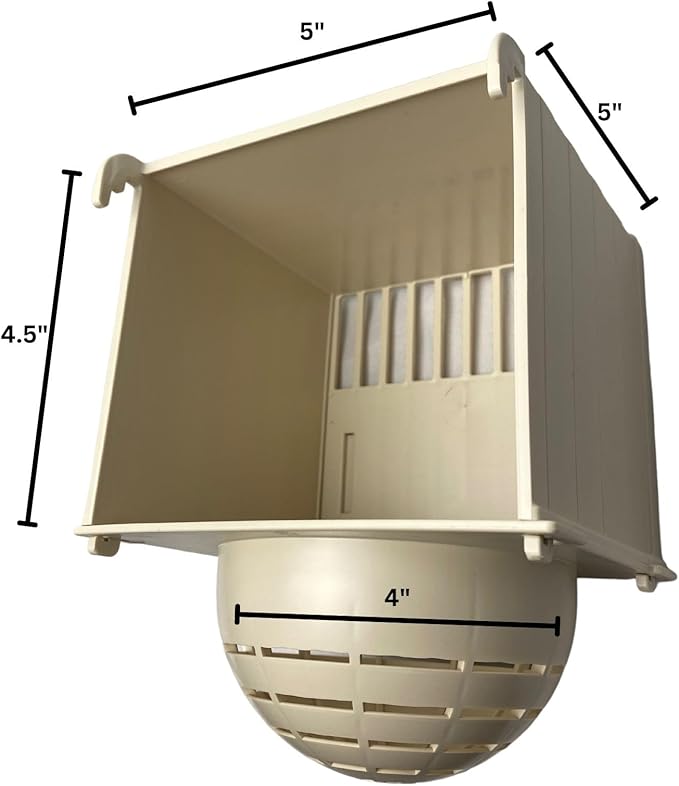 Bird Nest Box Canary External Plastic with Sliding Back Lid, Easy Accessibility and Cleaning, Breeding Nesting Bird Cage for Finches, Exotic Small Birds