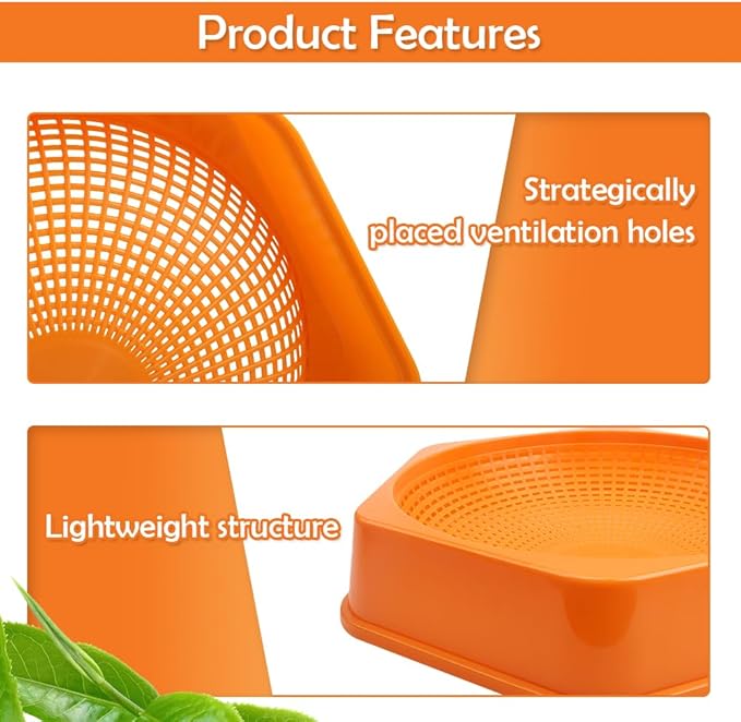 DQITJ 10 Pack Pigeon Nesting Bowl Bird Canary Anti Tip Egg Hatching House with Ventilation Holes for Home Farm (Yellow)