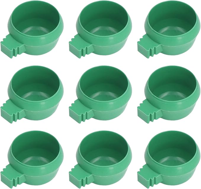 25Pcs Bird Parrot Feeding Cups, Mini Bird Parrots Food Water Plastic Bowl Small Feeding Holder for Small Animal Birds Parrots(S)