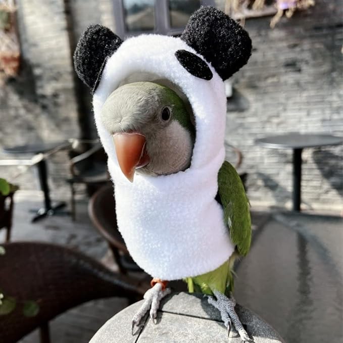 Bird Costume Bird Diaper Flight Suit Bird Panda Shape Bird Clothes Cosplay Photo Prop for Parrots Lovebird Parakeet Cockatiel Small Animals Apparel (Without Diaper,Crested Myna)