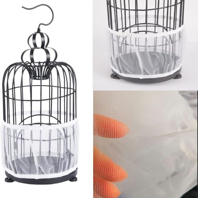 Bird Cage Cover, Breathable Washable Mesh Seed Catcher Seed Catcher Guard Net Covers Large Size Bird Cage Good (4 Colors)