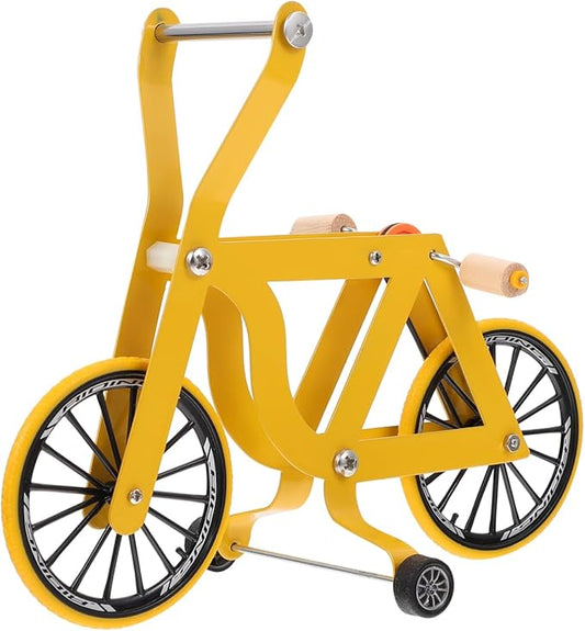 Toddmomy Parrot Bike Toy 7.87 Inch Interactive Bird Training Toy for Parakeets Conures Cockatiels Educational Intelligence Development and Physical Exercise