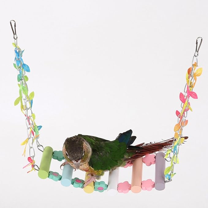 Bird Swing for Cage Branch Swing Suspending Parrot Toy Household Bird Toy Bite-Resisting Parrot Toy for Lovebird Conure Budgie Quaker Suspending Toy