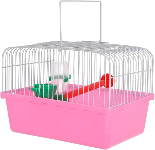 BESPORTBLE Portable Bird Carrier Travel Cage with Perch Food Box Water Dispenser Lightweight Small Bird Cage for Parrots and Lovebirds 9.29X6.57X6.29In
