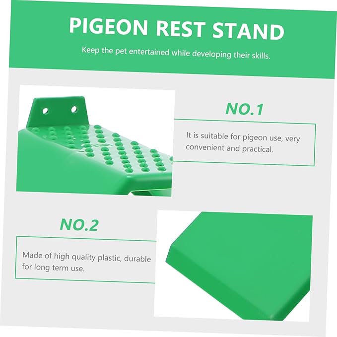 FOMIYES Plastic Pigeon Perch Stand 8.26X3.93X4.33In Durable Bird Rest Rack for Pigeons and Doves Indoor Playground and Skill Development Accessory